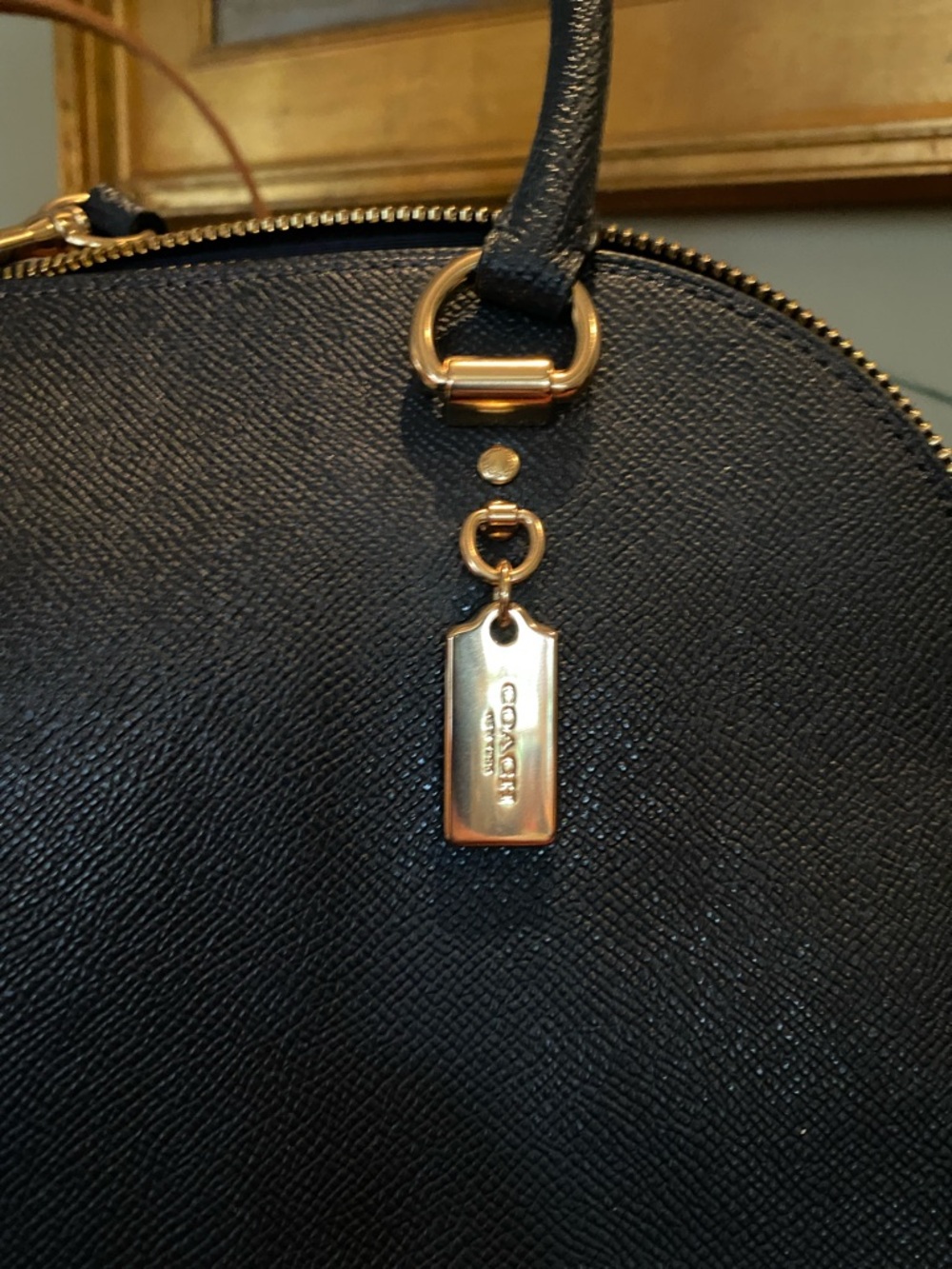 Coach Katy Black Dome Satchel with Gold Hardware - Picture 3 of 13